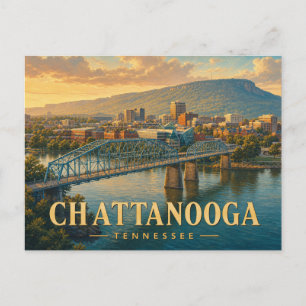 Tarjeta postal de viaje antigua de Chattanooga Ten
