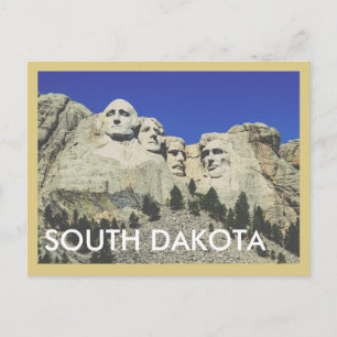 Tarjeta postal de viaje antigua de Dakota del Sur