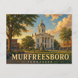 Tarjeta postal de viaje antigua de Murfreesboro Te