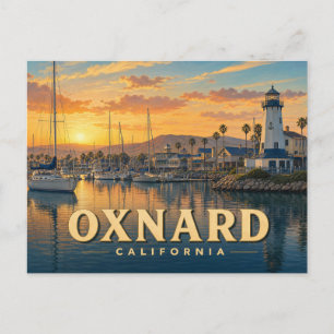 Tarjeta postal de viaje antigua de Oxnard Californ