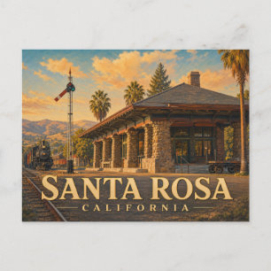 Tarjeta postal de viaje antigua de Santa Rosa Cali