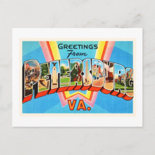 Tarjeta postal de viaje antigua de Virginia