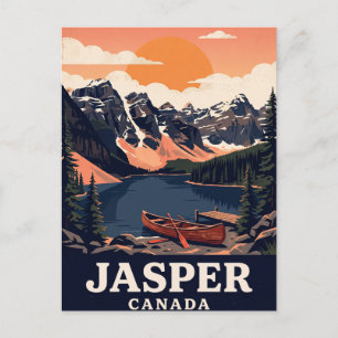 Tarjeta Postal de Viaje Antigua Jasper Canadá
