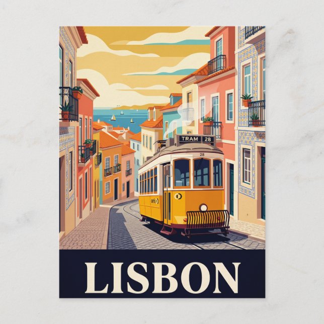 Tarjeta postal de viaje antigua | LISBOA (Anverso)