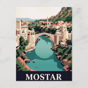 Tarjeta postal de viaje antigua   MOSTAR