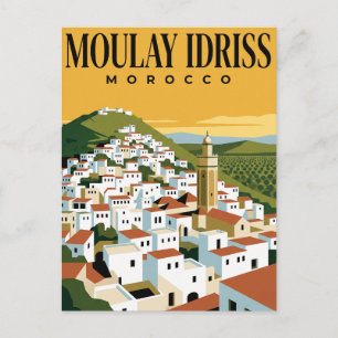 Tarjeta postal de viaje antigua   Moulay Idriss Ma