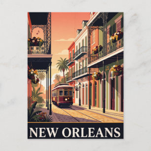 Tarjeta postal de viaje antigua NUEVA ORLEANS