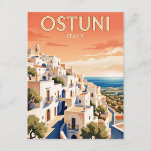 Tarjeta Postal de Viaje Antigua Ostuni Italia
