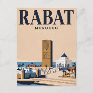 Tarjeta postal de viaje antigua   Rabat, Marruecos