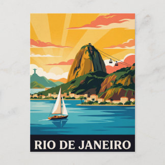 Tarjeta postal de viaje antigua | Río de Janeiro