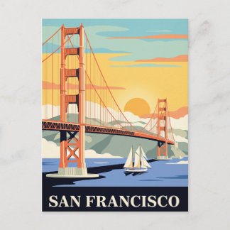 Tarjeta postal de viaje antigua | SAN FRANCISCO