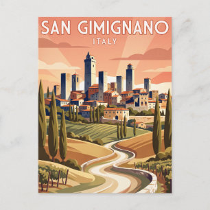Tarjeta Postal de Viaje Antigua San Gimignano Ital