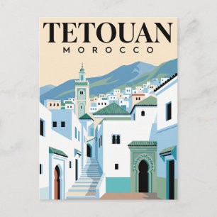 Tarjeta postal de viaje antigua   Tetuán Marruecos