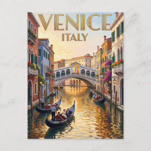 Tarjeta Postal de Viaje Antigua Venecia
