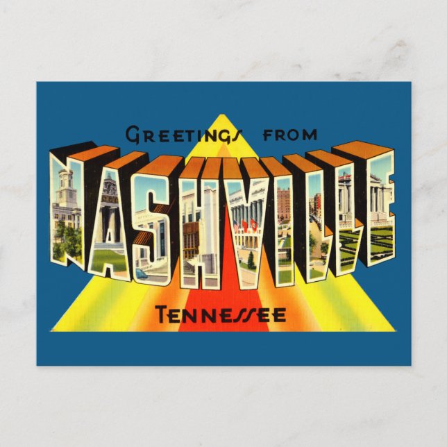 Tarjeta Postal de Viaje Antigüedades de Nashville (Anverso)