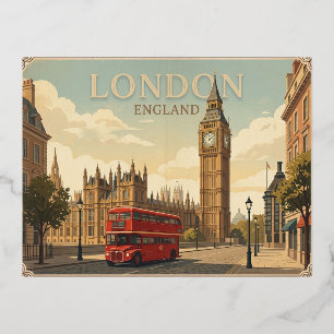 Tarjeta Postal de Viaje Antiguo Londres Inglaterra