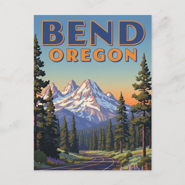 Tarjeta postal de viaje Bend Oregon (Anverso)