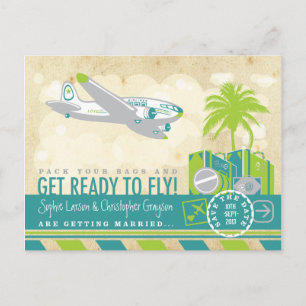 Tarjeta Postal de Viaje de Aerolínea Tropical
