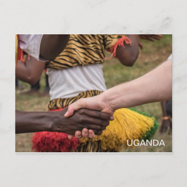 Tarjeta postal de viaje de amistad de Uganda (Anverso)