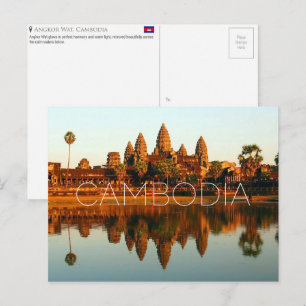 Tarjeta postal de viaje de Angkor Wat, Camboya