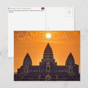 Tarjeta postal de viaje de Angkor Wat, Camboya