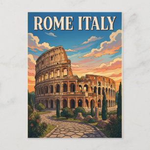 Tarjeta Postal de Viaje de Anime Antiguo Roma Ital