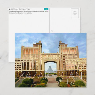 Tarjeta postal de viaje de Astana, Kazajistán