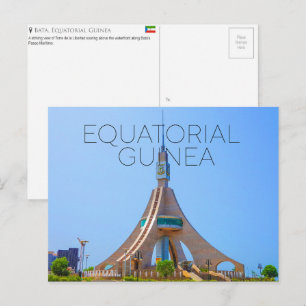 Tarjeta postal de viaje de Bata, Guinea Ecuatorial