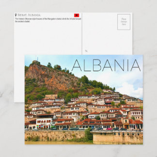 Tarjeta postal de viaje de Berat, Albania
