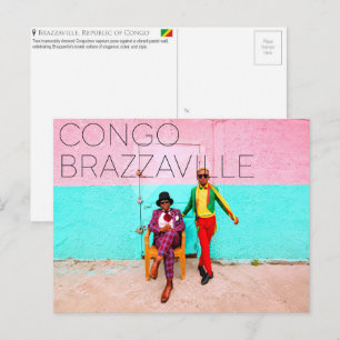 Tarjeta postal de viaje de Brazzaville, República