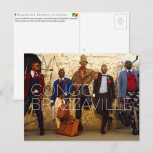 Tarjeta postal de viaje de Brazzaville, República