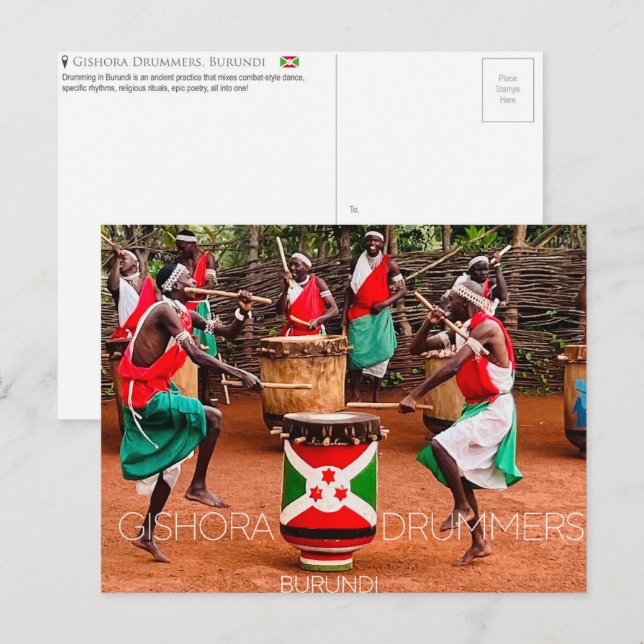 Tarjeta postal de viaje de Burundi (Anverso / Reverso)