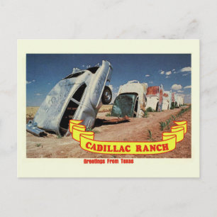 Tarjeta postal de viaje de Cadillac Ranch de la ru