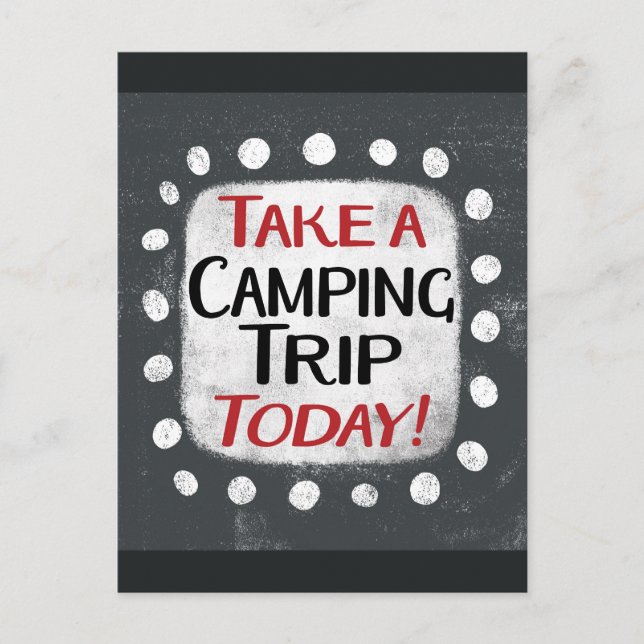 Tarjeta postal de viaje de camping hoy (Anverso)