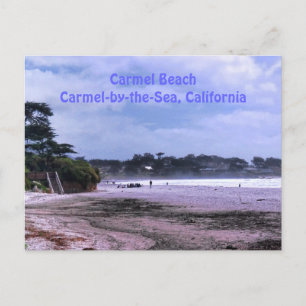 Tarjeta postal de viaje de Carmel Beach en Califor