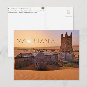 Tarjeta postal de viaje de Chinguetti, Mauritania