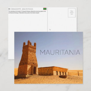 Tarjeta postal de viaje de Chinguetti, Mauritania