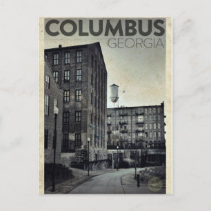 Tarjeta postal de viaje de Columbus de Vintage