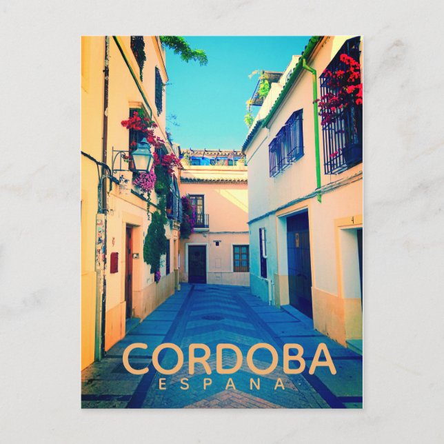 Tarjeta postal de viaje de Córdoba Espana (Anverso)