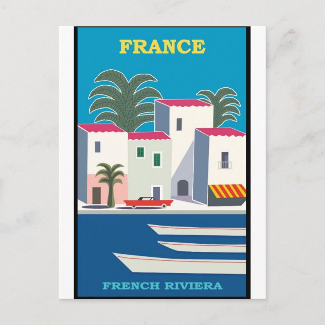 Tarjeta postal de viaje de cosecha francesa Cote D