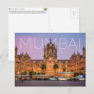 Tarjeta postal de viaje de CSMT, Mumbai, India
