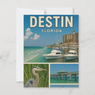 Tarjeta postal de viaje de Destin Florida