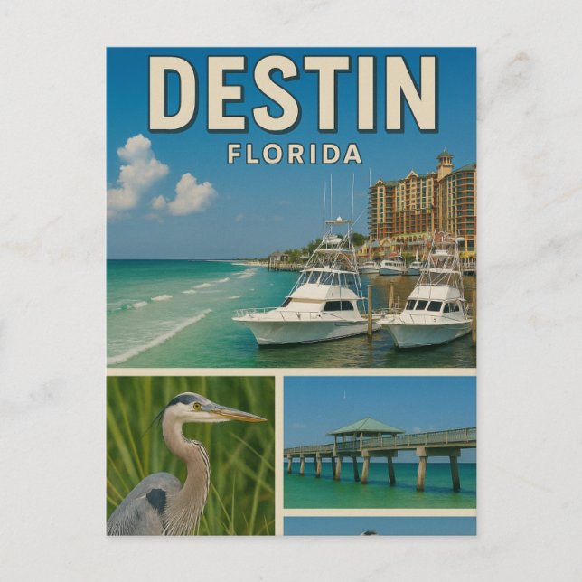 Tarjeta postal de viaje de Destin Florida (Anverso)