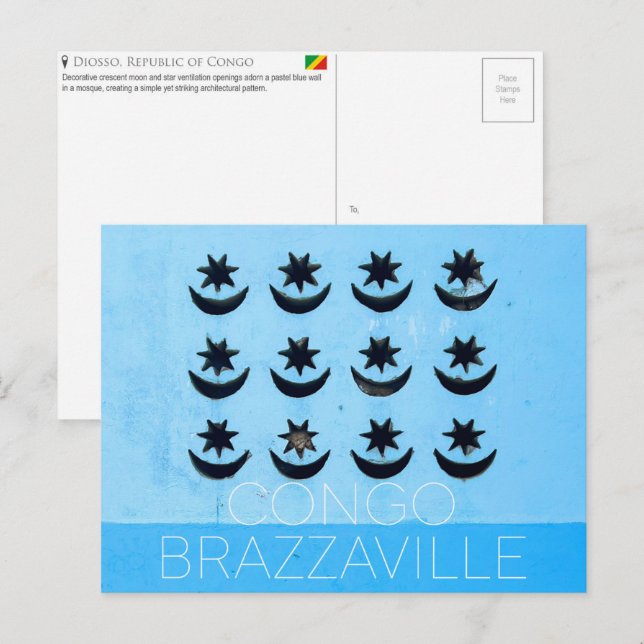 Tarjeta postal de viaje de Diosso, República del C (Anverso / Reverso)
