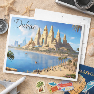 Tarjeta postal de viaje de Dubái