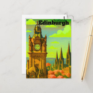 Tarjeta postal de viaje de Edimburgo, Arte de viaj