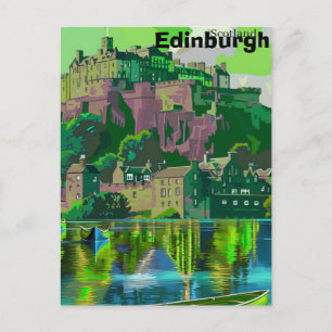 Tarjeta postal de viaje de Edimburgo, Arte de viaj