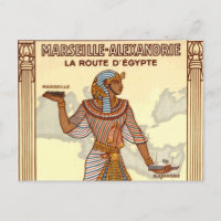 Tarjeta postal de viaje de Egipto vintage