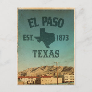 Tarjeta postal de viaje de El Paso Texas