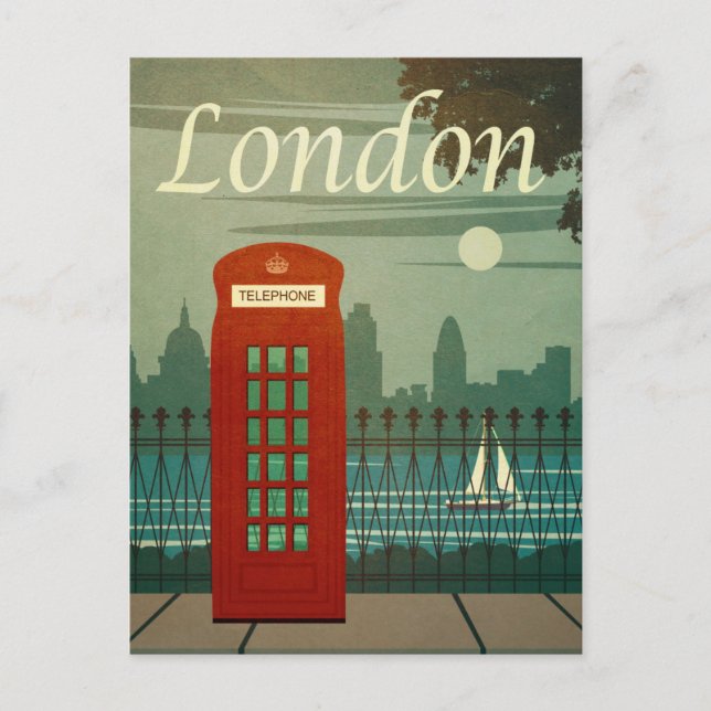 Tarjeta postal de viaje de época - Londres (Anverso)